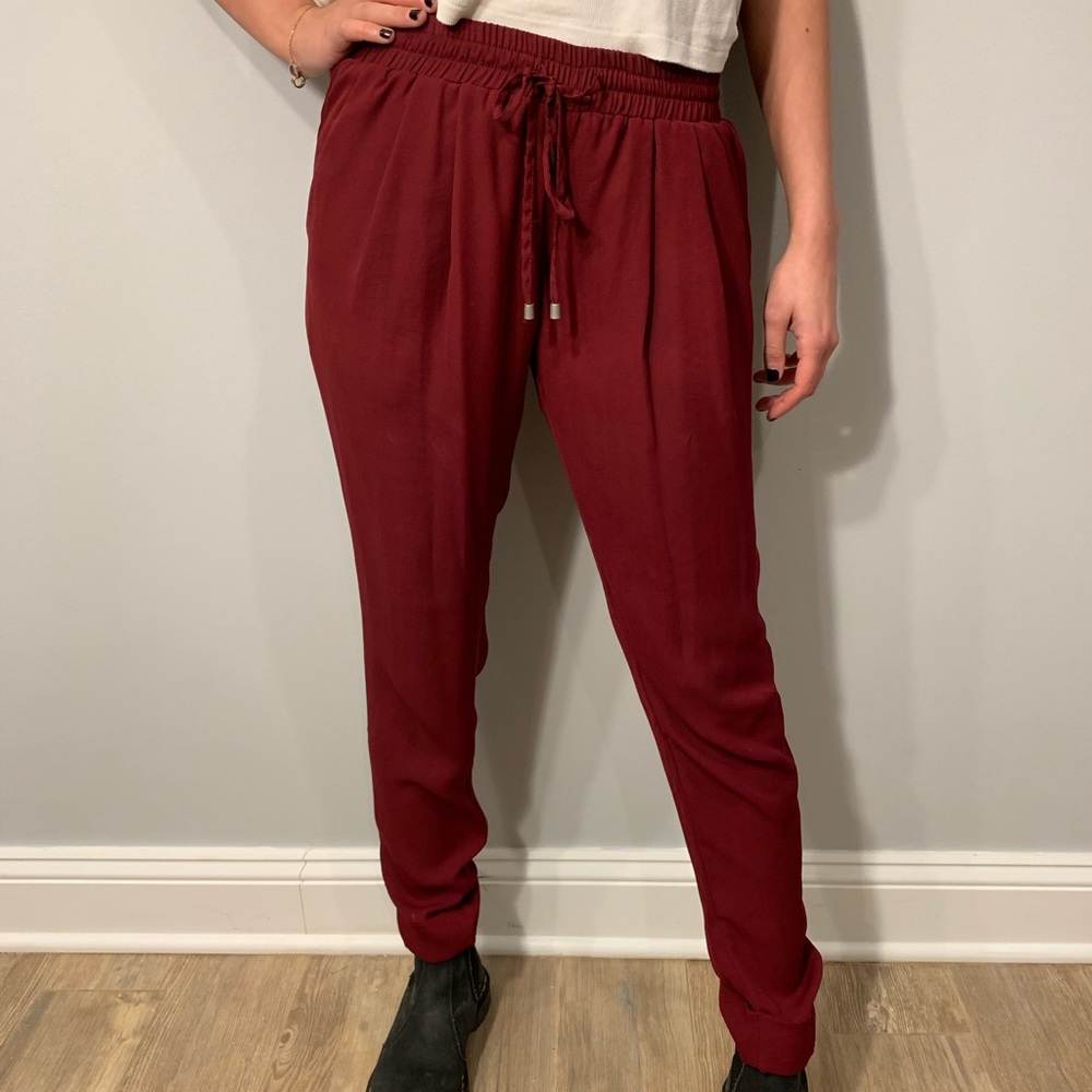 Dark Red Pants